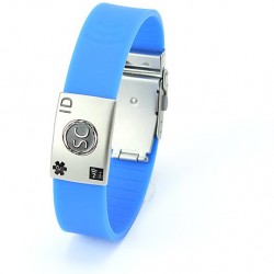 Pulsera Sanitaria Identificativa NFC Azul - Pulsera medica emergencia NFC azul