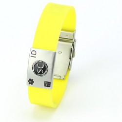 Pulsera Sanitaria Identificativa NFC Amarilla - Pulsera medica emergencia NFC amarilla