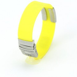 Pulsera Sanitaria Identificativa NFC Amarilla - Pulsera medica emergencia NFC amarilla - Vista 3