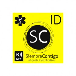 Etiqueta Identificativa NFC Casco Roja - Sticker NFC casco moto rojo - Vista 2