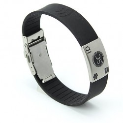 Pulsera Sanitaria Identificativa NFC Amarilla - Pulsera medica emergencia NFC amarilla - Vista 18