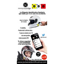 Etiqueta Identificativa NFC Casco Blanca - Sticker NFC casco moto blanco - Vista 4