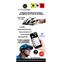 Etiqueta identificativa para casco amarilla